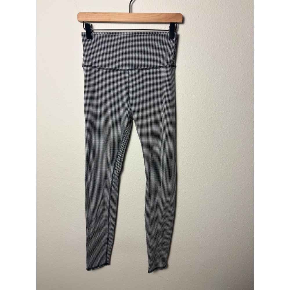 Alo Yoga Black White Micro Houndstooth High Waisted Leggings Womens Small